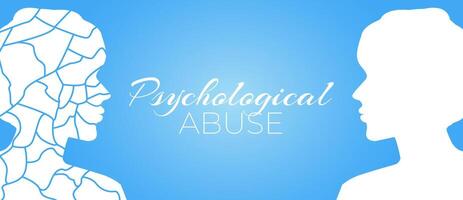 Light Blue Psychological Abuse Background Illustration vector