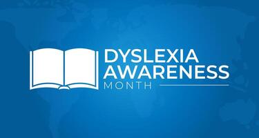 Dyslexia Awareness Month Background Illustration vector