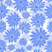 azul margarita flor floral textil repetir modelo antecedentes vector