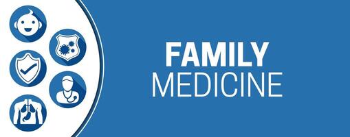 Family Medicine Illustration Background with Icons vector