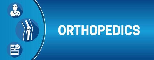 Orthopedics Banner Background Illustration with Icons vector