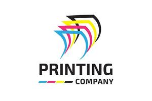 Abstract Printing Company Logo Design vector