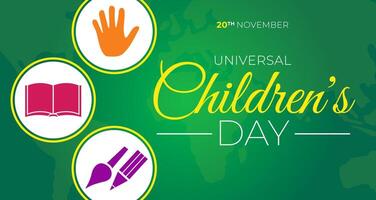 Universal Children's Day School Background Illustration vector