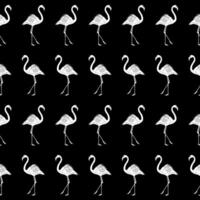 Black White Flamingo Fabrics Pattern vector