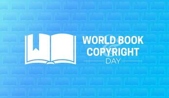 World Book and Copyright Day Background Illustration Design vector