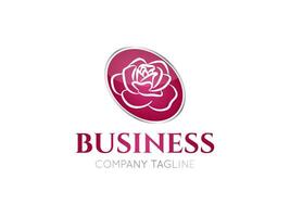 Round Rose Logo Design vector