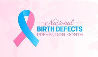 National Birth Defects Prevention Month Background Illustration vector