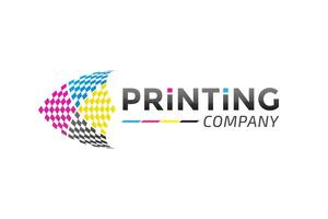 resumen impresión empresa logo diseño vector