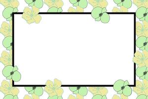 Fresh Floral Frame or Border Background vector