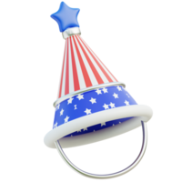 Party Hat 3D Icon. American Independence Day png