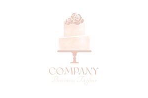 Light Cake Logo Design vector