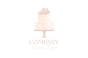 Light Cake Logo Design vector