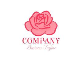 Red Rose Flower Logo Design vector