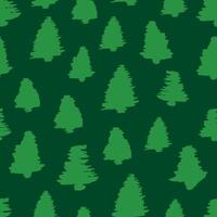 Green Pine Tree Seamless Pattern Background vector