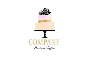 Elegant Cake Logo Design vector