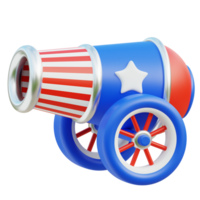 Cannon 3D Icon. American Independence Day png