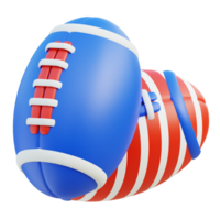 American Football 3D Icon. American Independence Day png