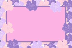 Purple Floral Frame or Border Background vector