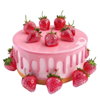 Strawberry cake delicious png