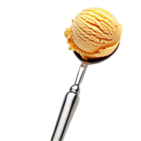 ice cream ball in a spoon png