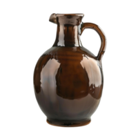 Classic clay pitcher black jug png