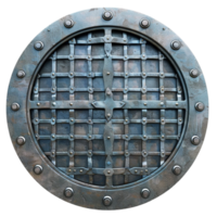 A close up of a round window png