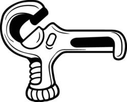 Adjustable spanner icon of adjustable spanner. vector