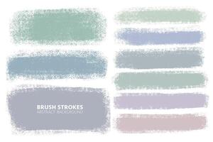 set of hand drawn brush strokes, stains for backdrops. Monochrome design elements set. One color artistic hand painted backgrounds. vector