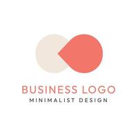 Minimalist Business Logo Design in soft summer colors with typography vector