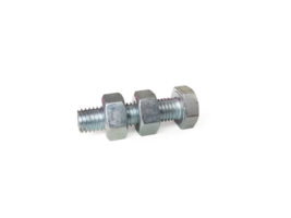 Nuts and bolts closeup, transparent background png