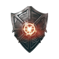 a metallic shield design png