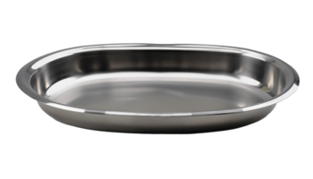 inoxidável aço prato isolado dentro uma transparente fundo. png