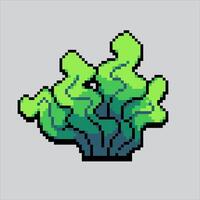 Pixel art illustration Seaweed. Pixelated Seaweed. Seaweed plant pixelated for the pixel art game and icon for website and game. old school retro. vector