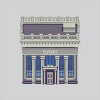 Pixel art illustration Bank. Pixelated Bank. Money Bank Building pixelated for the pixel art game and icon for website and game. old school retro. vector