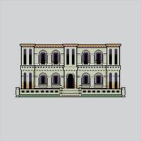 píxel Arte ilustración museo. pixelado museo. museo edificio pixelado para el píxel Arte juego y icono para sitio web y juego. antiguo colegio retro vector