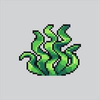 Pixel art illustration Seaweed. Pixelated Seaweed. Seaweed plant pixelated for the pixel art game and icon for website and game. old school retro. vector