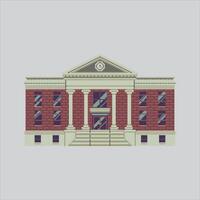 Pixel art illustration Court. Pixelated Court. Court Building pixelated for the pixel art game and icon for website and game. old school retro. vector