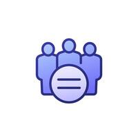 social equality icon with outline vector