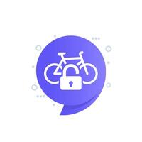 Unlock bike icon with a bicycle, vector