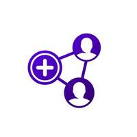 referrals or affiliate program icon on white vector