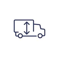 truck height icon, line vector