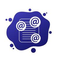 correo lista icono para aplicaciones y web vector