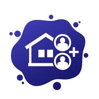 tenants and a house icon vector