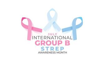 international group b strep awareness month. background, banner, card, poster, template. illustration. vector