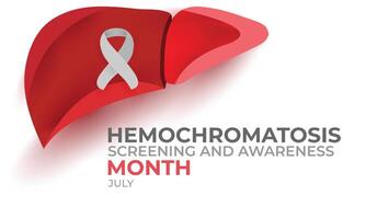 Hemochromatosis screening And awareness month. background, banner, card, poster, template. illustration. vector