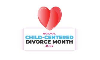 National child centered divorce month. background, banner, card, poster, template. illustration. vector