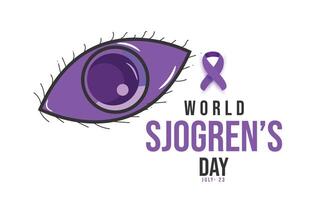 World Sjogrens Day. background, banner, card, poster, template. illustration. vector