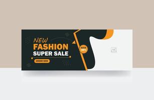 Fashion sale banner cover design template vector