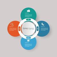 infografía, gráficos presentación. negocio concepto, cuadro, pasos, proceso. infografía datos visualización. puesta en marcha modelo. vector