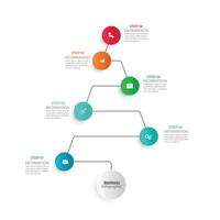 infografía, gráficos presentación. negocio concepto, cuadro, pasos, proceso. infografía datos visualización. puesta en marcha modelo. vector